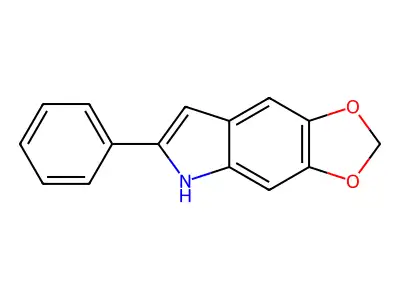 5,6-Methylenedioxy-2-phenylindole structure