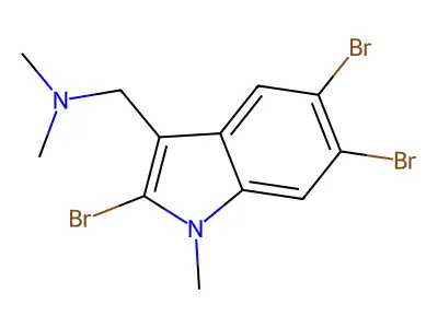 2,5,6-Tribromo-N,N,1-trimethyl-1H-indole-3-methanamine structure