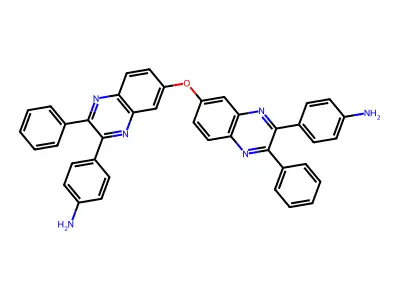 Benzenamine, 4,4'-[oxybis(3-phenyl-7,2-quinoxalinediyl)]bis- structure