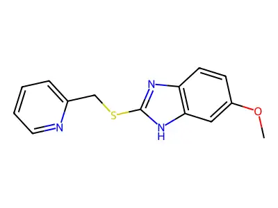 5-Methoxy-2-(2-pyridylmethylthio)benzimidazole structure