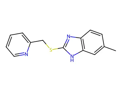 6-methyl-2-(pyridin-2-ylmethylsulfanyl)-1H-benzimidazole structure