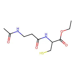 Ethyl 2-(3-acetamidopropanoylamino)-3-sulfanylpropanoate structure