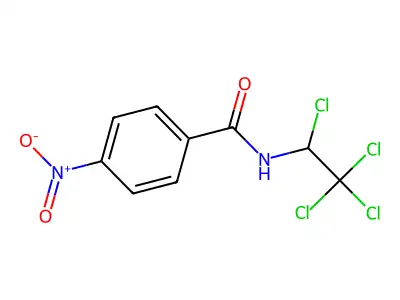 4-nitro-N-(1,2,2,2-tetrachloroethyl)benzamide structure
