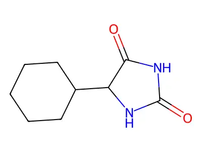 2,4-Imidazolidinedione, 5-cyclohexyl- structure