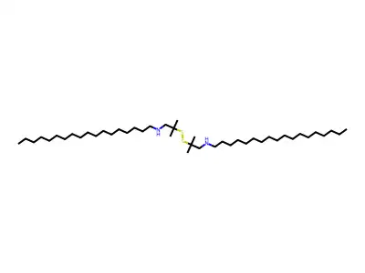 1-Octadecanamine, N,N'-[dithiobis(2,2-dimethyl-2,1-ethanediyl)]bis- structure