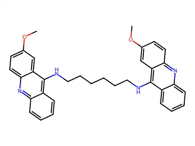 1,6-Hexanediamine, N,N'-bis(2-methoxy-9-acridinyl)- structure