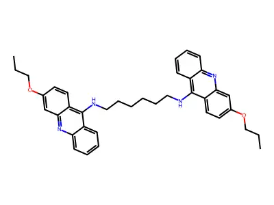 1,6-Hexanediamine, N,N'-bis(3-propoxy-9-acridinyl)- structure