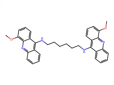 1,6-Hexanediamine, N,N'-bis(4-methoxy-9-acridinyl)- structure