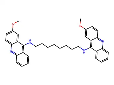 1,8-Octanediamine, N,N'-bis(2-methoxy-9-acridinyl)- structure