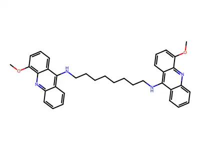 1,8-Octanediamine, N,N'-bis(4-methoxy-9-acridinyl)- structure