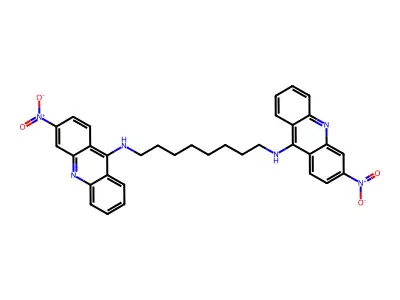 N,N'-双(3-硝基-9-吖啶基)-1,8-辛二胺 structure