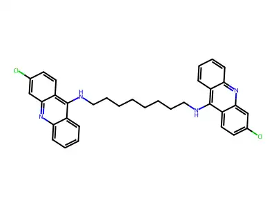N,N'-双(3-氯-9-吖啶基)-1,8-辛二胺 structure
