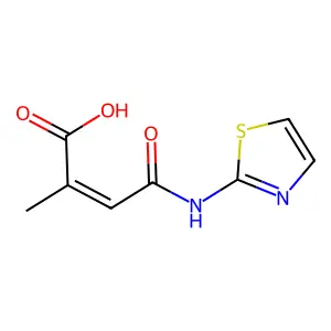 2-Butenoic acid, 2-methyl-4-oxo-4-(2-thiazolylamino)-, (2E)- structure