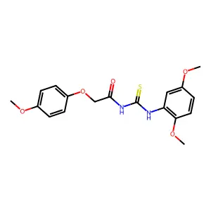 N-[(2,5-dimethoxyphenyl)carbamothioyl]-2-(4-methoxyphenoxy)acetamide structure