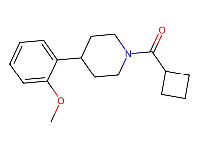 Cyclobutyl[4-(2-methoxyphenyl)piperidino]methanone structure
