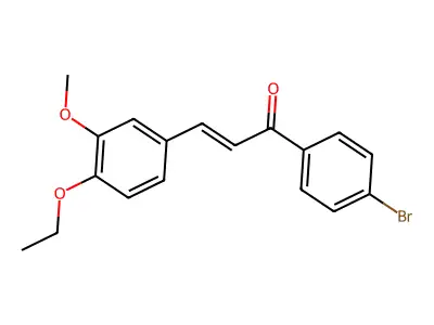 1-(4-Bromophenyl)-3-(4-ethoxy-3-methoxyphenyl)prop-2-en-1-one structure