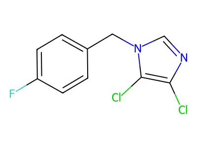 4,5-dichloro-1-(4-fluorobenzyl)-1H-imidazole structure