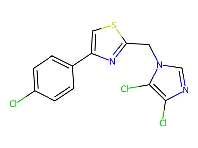 4-(4-Chlorophenyl)-2-[(4,5-dichloroimidazol-1-yl)methyl]-1,3-thiazole structure