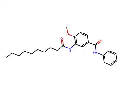 3-(decanoylamino)-4-methoxy-N-phenylbenzamide structure