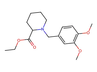 Ethyl 1-(3,4-dimethoxybenzyl)piperidine-2-carboxylate structure