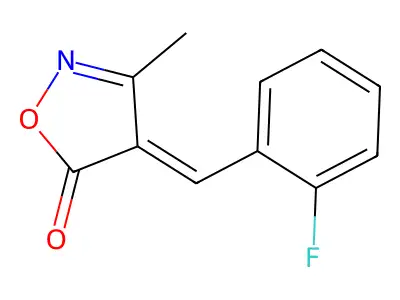 4-[(2-Fluorophenyl)methylidene]-3-methyl-1,2-oxazol-5-one structure