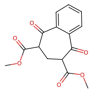 dimethyl 5,9-dioxo-7,8-dihydro-6H-benzo[7]annulene-6,8-dicarboxylate structure