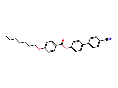 4-(4-Cyanophenyl)phenyl 4-heptyloxybenzoate structure