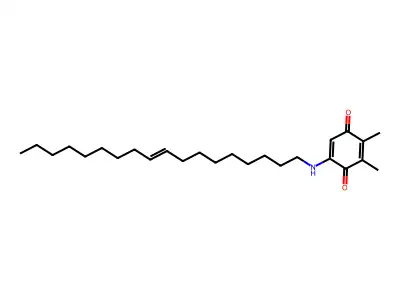 2,3-Dimethyl-5-(octadec-9-enylamino)cyclohexa-2,5-diene-1,4-dione structure