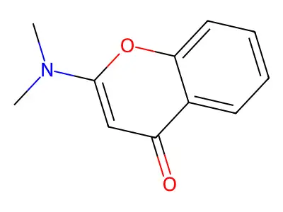 4H-1-Benzopyran-4-one, 2-(dimethylamino)- structure