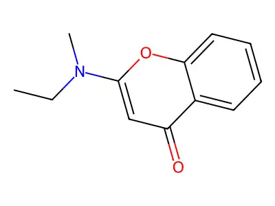 4H-1-Benzopyran-4-one, 2-(ethylmethylamino)- structure