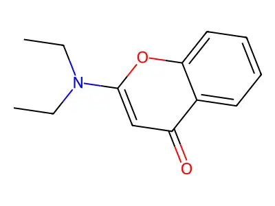 4H-1-Benzopyran-4-one, 2-(diethylamino)- structure