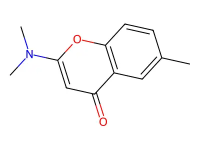 4H-1-Benzopyran-4-one, 2-(dimethylamino)-6-methyl- structure