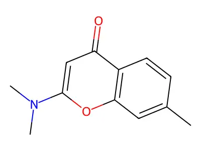 4H-1-Benzopyran-4-one, 2-(dimethylamino)-7-methyl- structure