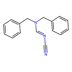 N,N-dibenzyl-N'-cyanomethanimidamide structure