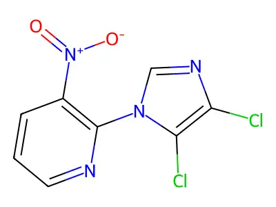 2-(4,5-dichloro-1H-imidazol-1-yl)-3-nitropyridine structure