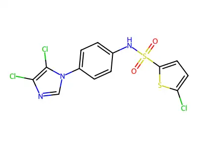 5-Chloro-N-[4-(4,5-dichloro-1H-imidazol-1-yl)phenyl]-2-thiophenesulfonamide structure