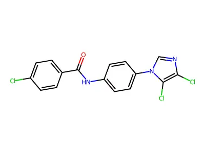 N1-[4-(4,5-dichloro-1H-imidazol-1-yl)phenyl]-4-chlorobenzamide structure