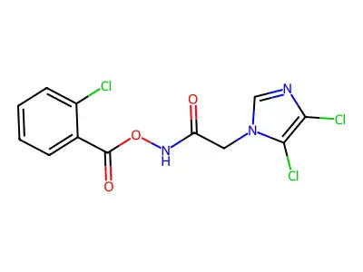 [[2-(4,5-Dichloroimidazol-1-yl)acetyl]amino] 2-chlorobenzoate structure