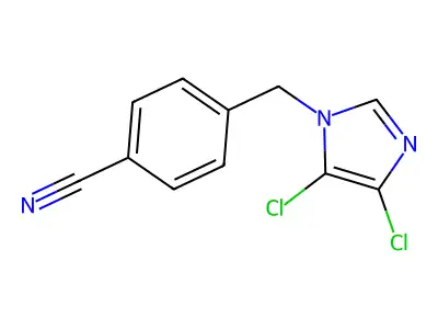 4-[(4,5-dichloro-1H-imidazol-1-yl)methyl]benzonitrile structure