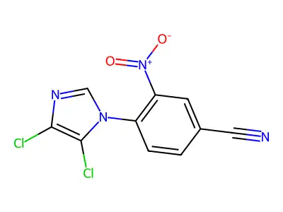4-(4,5-dichloro-1H-imidazol-1-yl)-3-nitrobenzonitrile structure