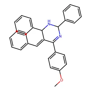 5-benzylidene-4-(4-methoxyphenyl)-2,6-diphenyl-2,6-dihydro-1H-pyrimidine structure