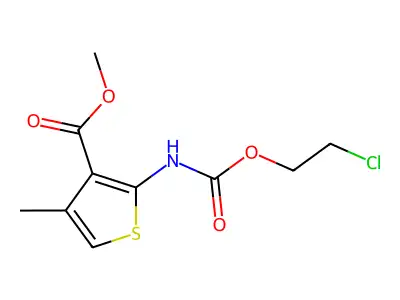 Methyl 2-{[(2-chloroethoxy)carbonyl]amino}-4-methylthiophene-3-carboxylate structure