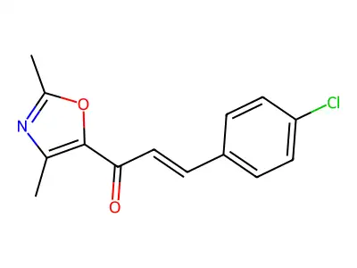 3-(4-Chlorophenyl)-1-(2,4-dimethyl-1,3-oxazol-5-yl)prop-2-en-1-one structure