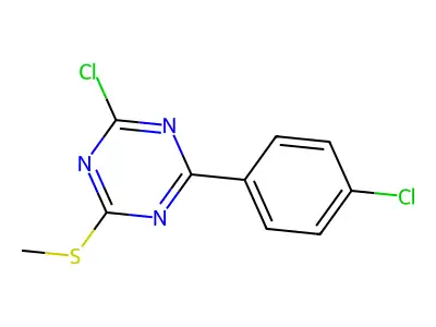 2-Chloro-4-(4-chlorophenyl)-6-(methylthio)-1,3,5-triazine structure