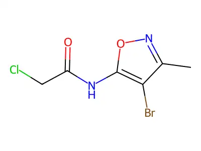 N-(4-bromo-3-methyl-1,2-oxazol-5-yl)-2-chloroacetamide structure
