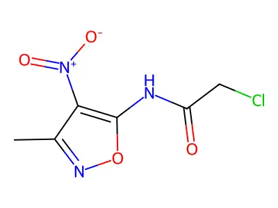2-chloro-N-(3-methyl-4-nitro-1,2-oxazol-5-yl)acetamide structure