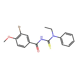 3-bromo-N-[ethyl(phenyl)carbamothioyl]-4-methoxybenzamide structure