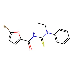 5-bromo-N-[ethyl(phenyl)carbamothioyl]furan-2-carboxamide structure