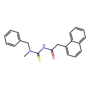 N-[benzyl(methyl)carbamothioyl]-2-naphthalen-1-ylacetamide structure