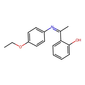 2-[N-(4-ethoxyphenyl)ethanimidoyl]phenol structure